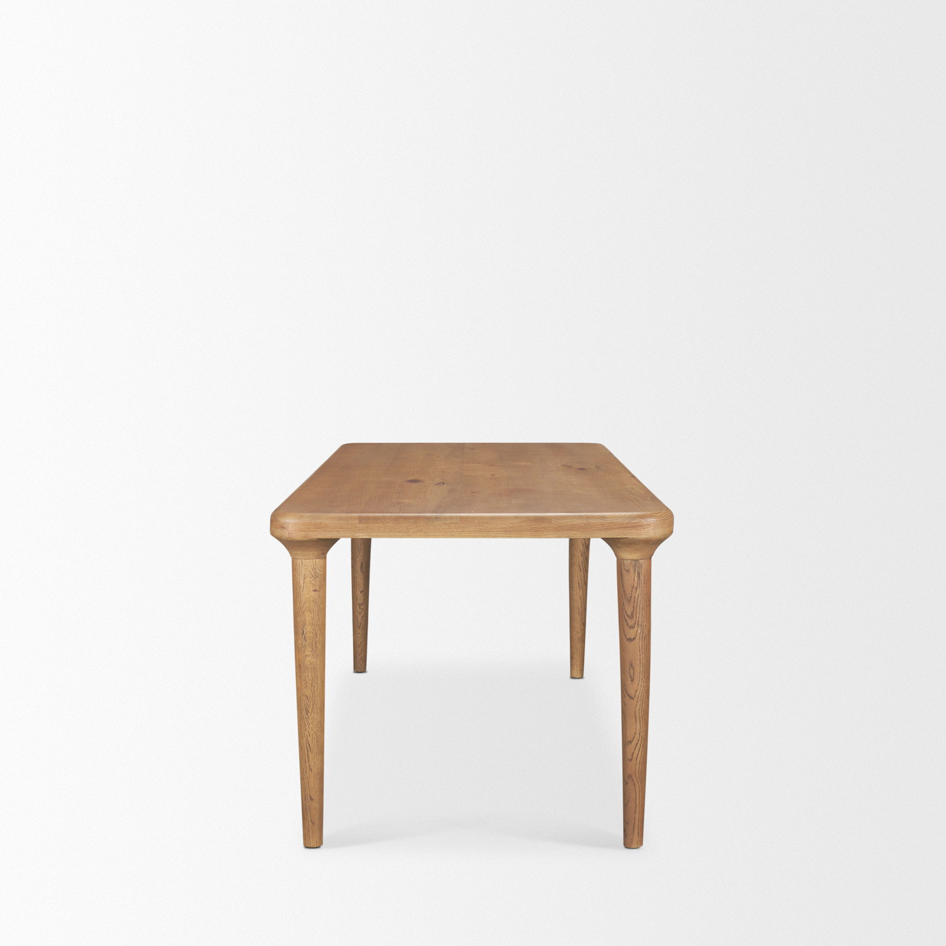 Suvan 72L Light Brown Rectangular Oak Wood Dining Table large image 