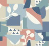 Cut Outs Blue Wallpaper, by York Wall, 27' length x 2'3" width x 0.02" depth thumbnail