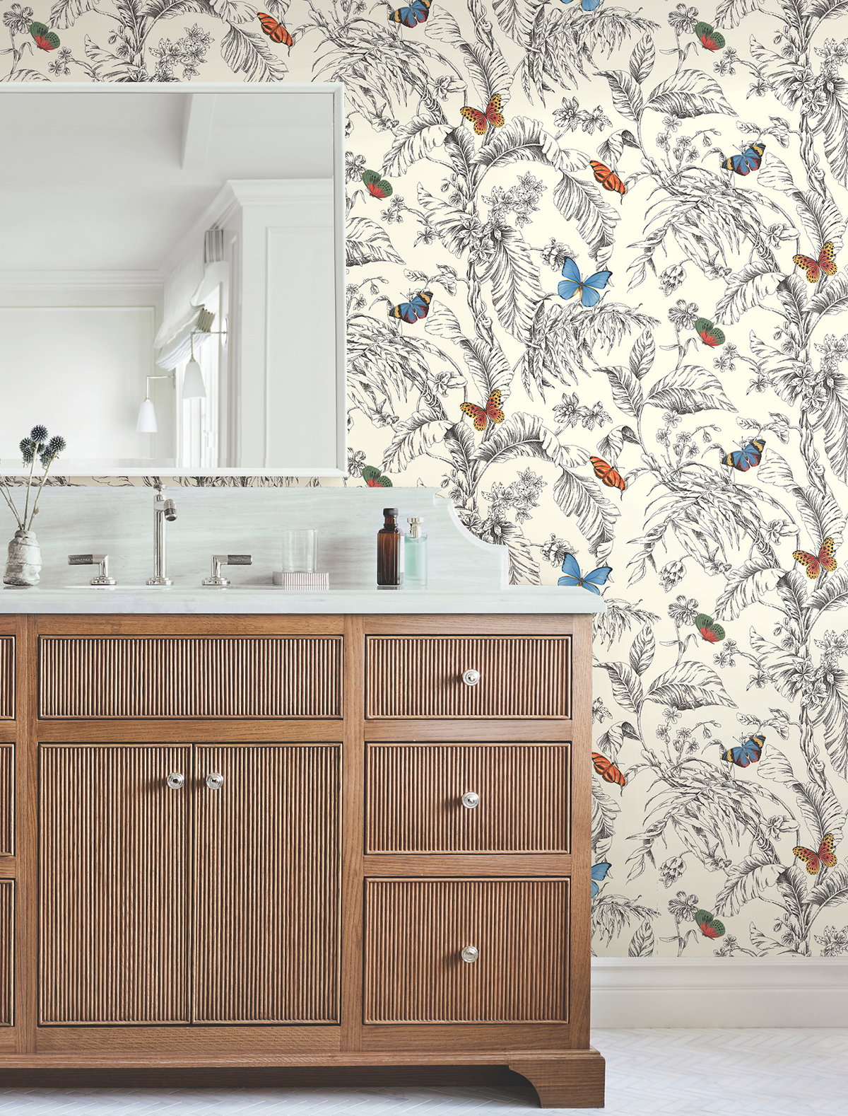 Papillon Primary Wallpaper, by York Wall, 27' length x 2'3" width x 0.02" depth View 9