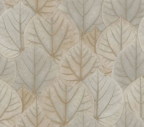 Leaf Concerto Warm Taupe Peel & Stick Wallpaper