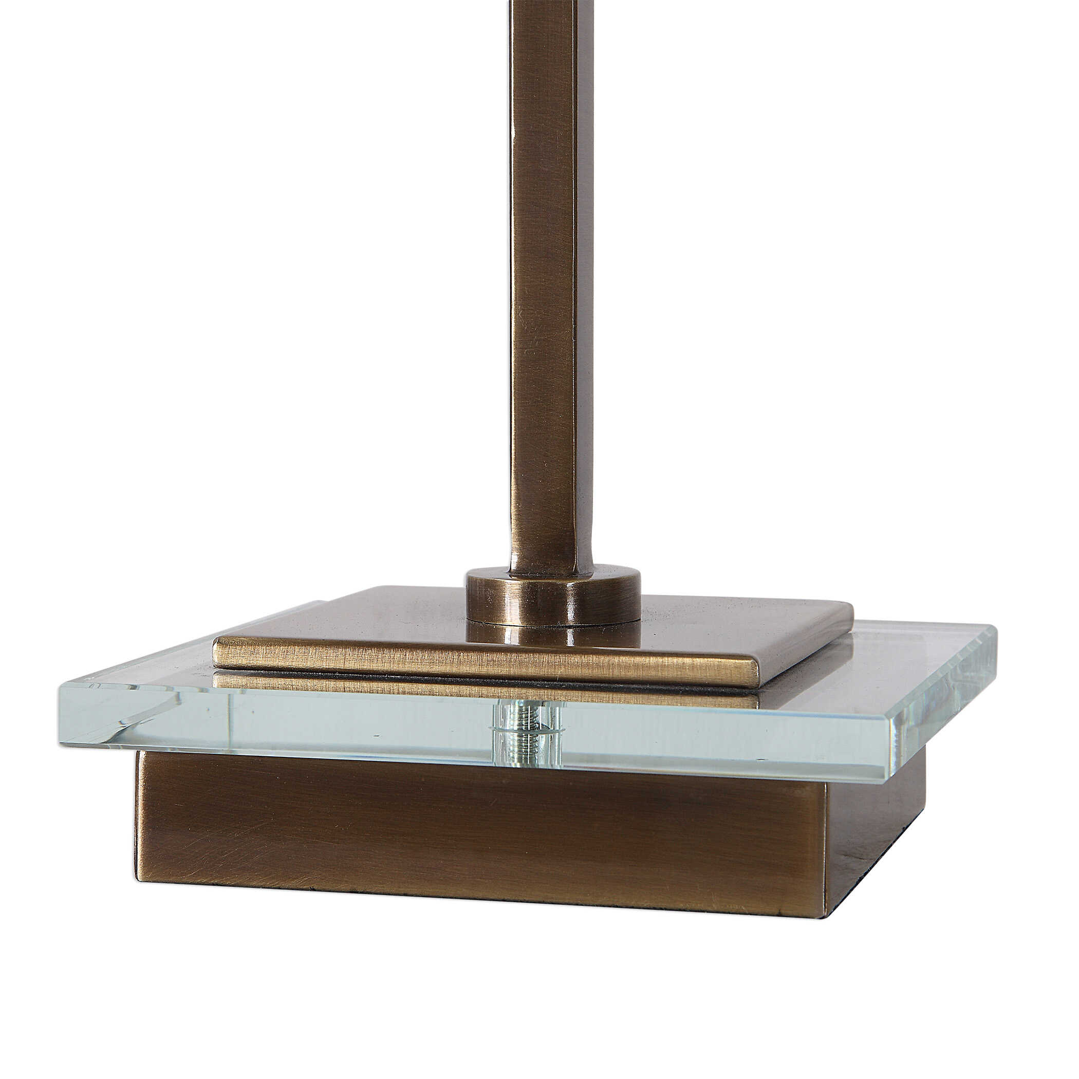 Volante Antique Brass Table Lamp, by Uttermost, 9" width x 33.75" height x 9" depth View 7