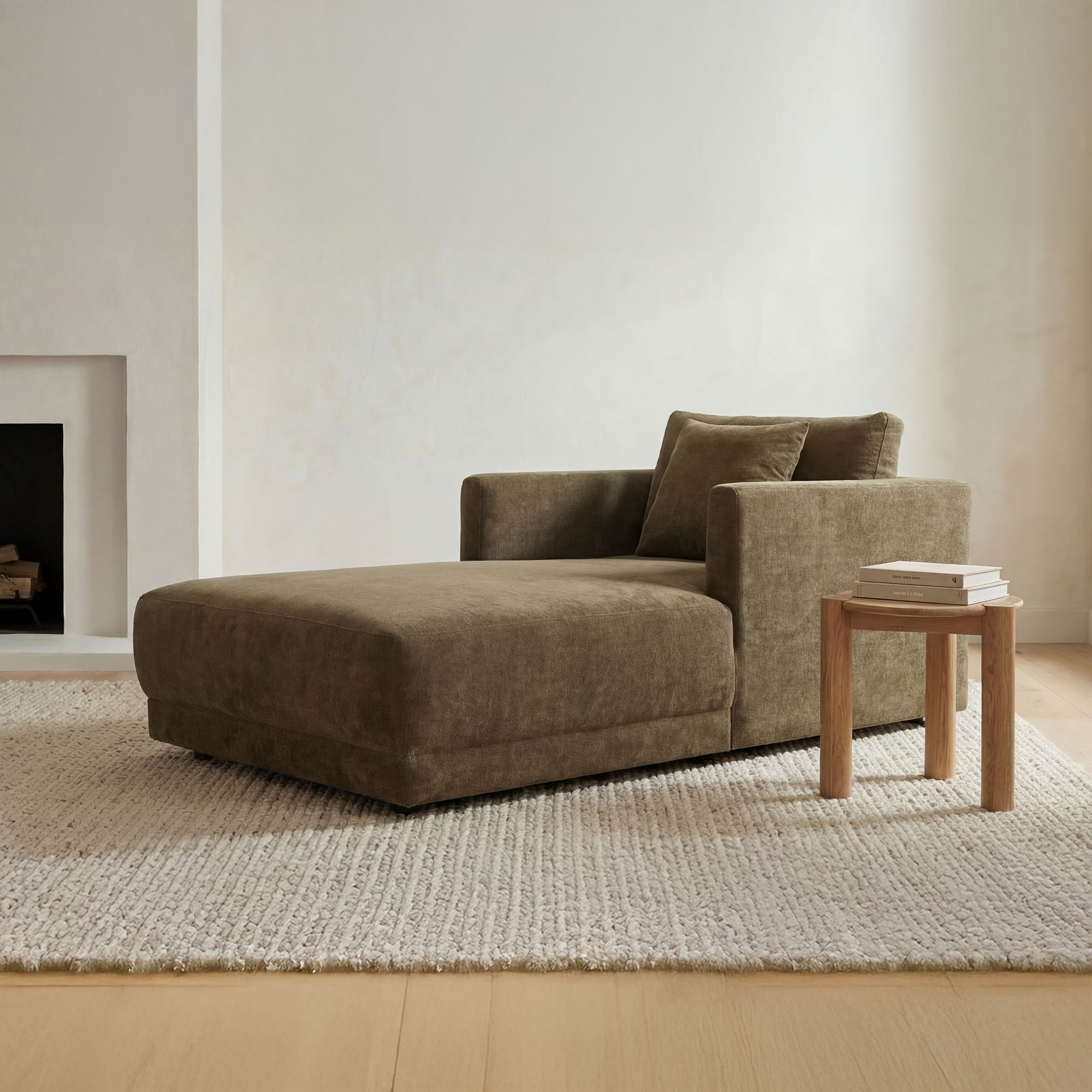 Jack Side Table Brushed Natural Oak, Side & End Table by Moe's Home, 22" width x 22" height x 22" depth View 6