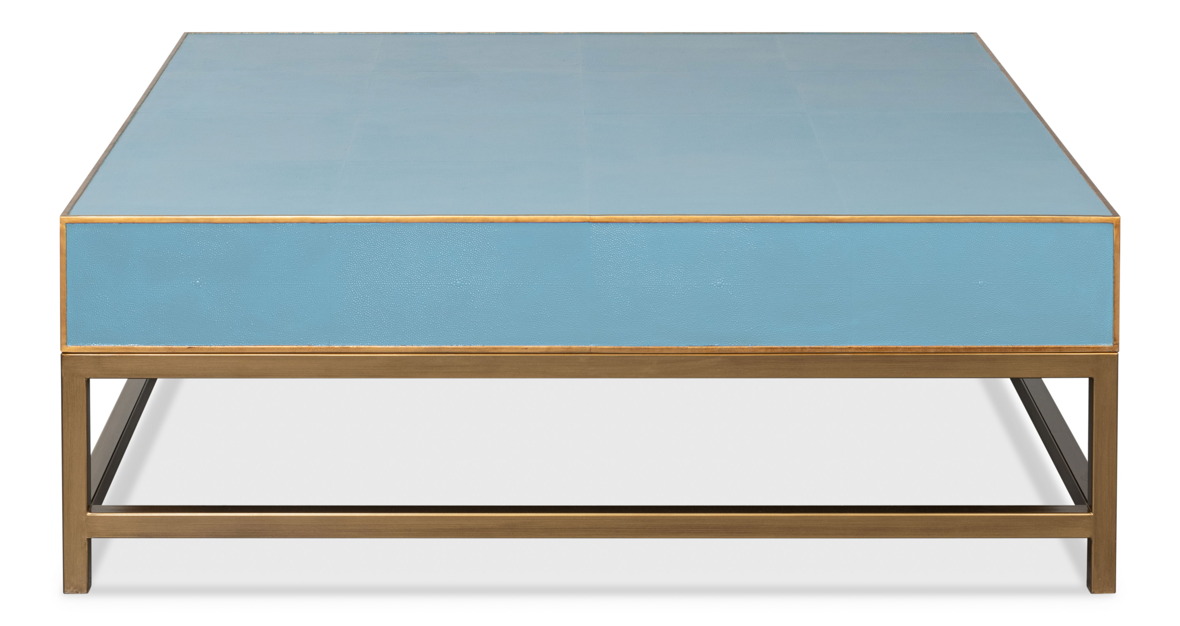 Gideon Shagreen Sq.Coffee Table  Blue large image 