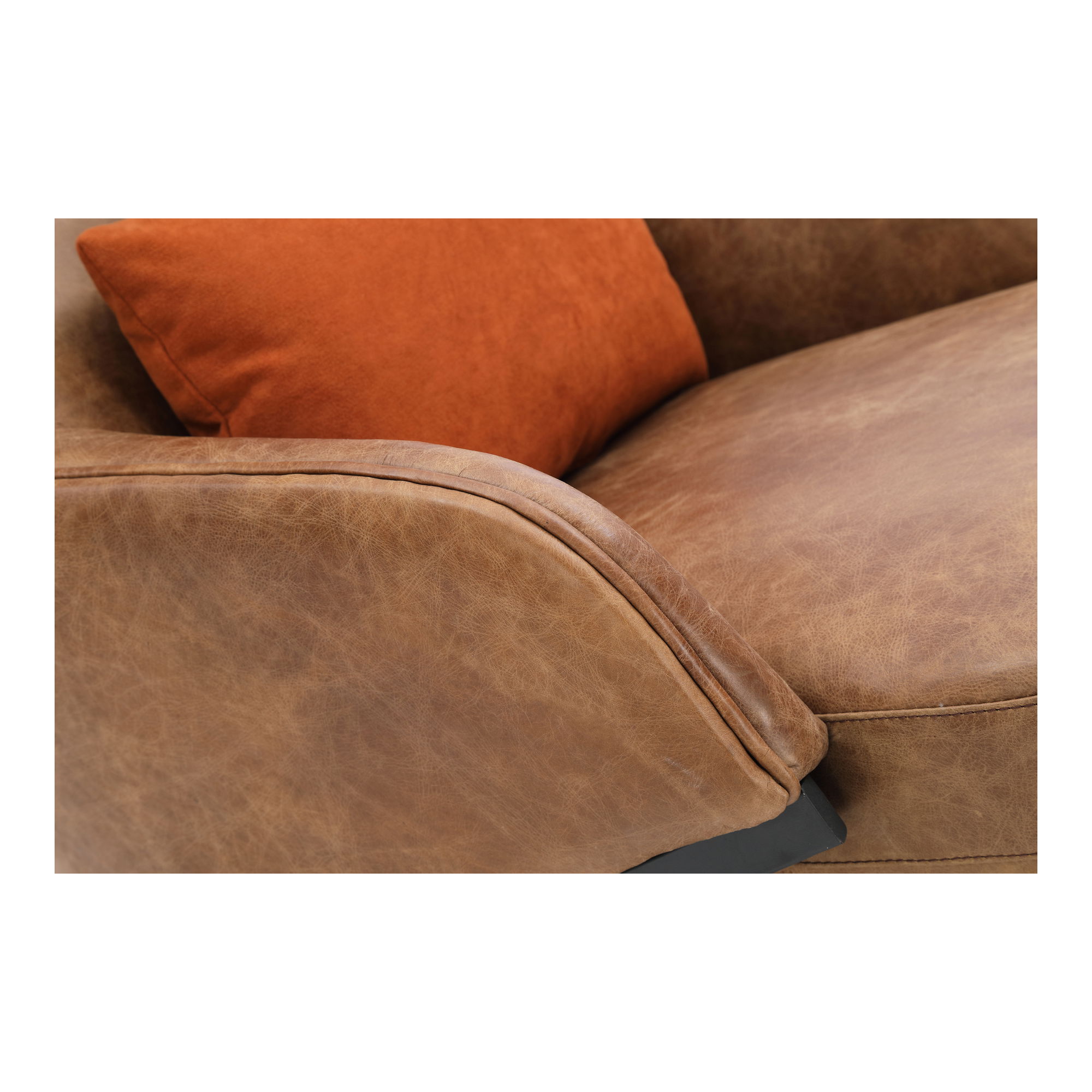 Amos Leather Accent Chair large image 