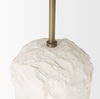 Rini Gold Metal and White Marble Accent Table thumbnail 6