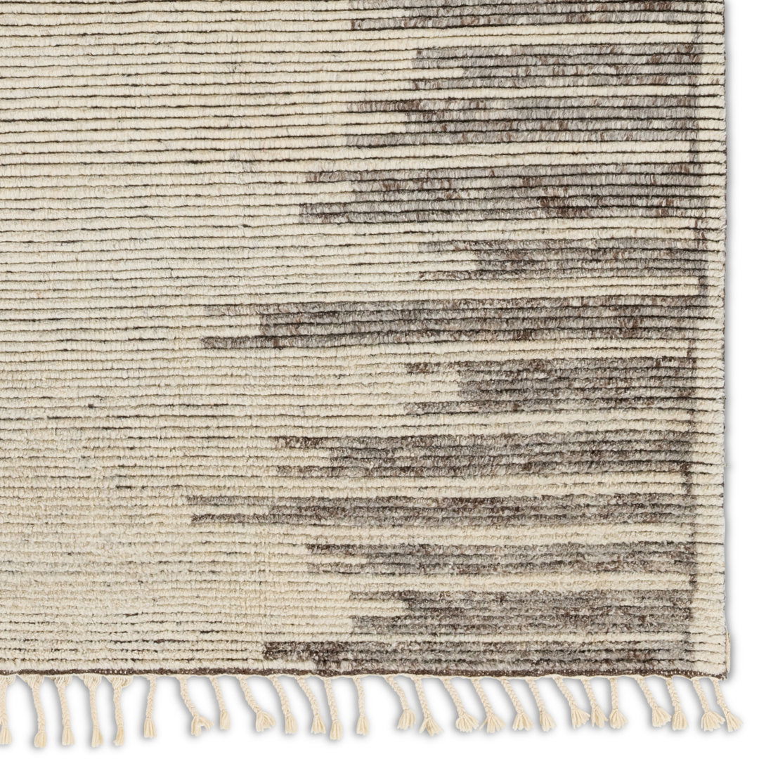 Jaipur Living Patra ALP05 Handknotted Solid Cream and Taupe Area Rug (5'x8') large image 