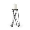 Sixx II Large Antiqued Metal Hexagonal Table Candle Holder thumbnail 0