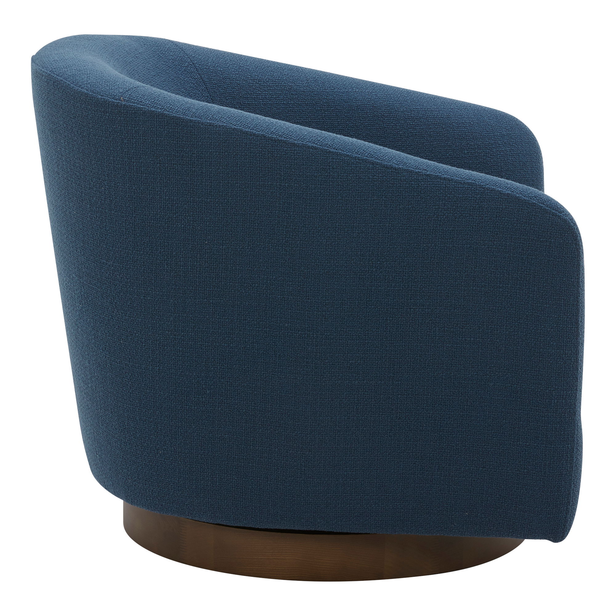 Oscy Swivel Chair Dark Atlantic Blue, Accent Chair by Moe's Home, 31" width x 28" height x 31" depth View 3