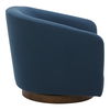 Oscy Swivel Chair Dark Atlantic Blue, Accent Chair by Moe's Home, 31" width x 28" height x 31" depth thumbnail 3