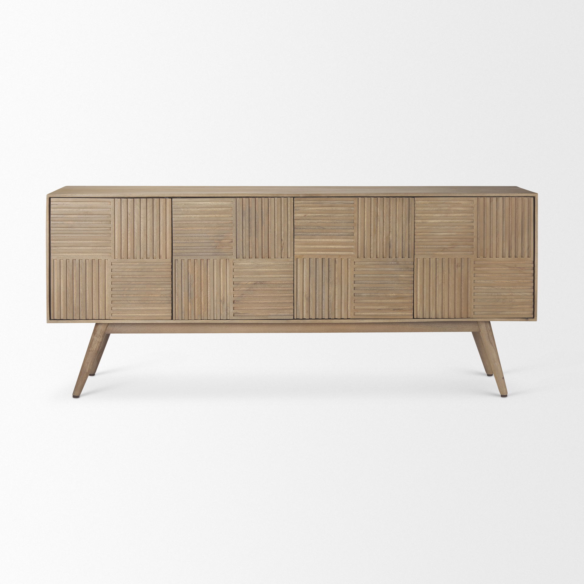 Sable 73.L x 17W x 30.5H Light Brown Solid  Wood 4 Door Sideboard large image 