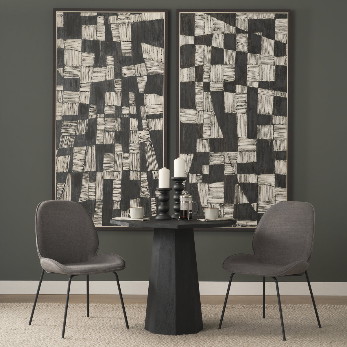 Inala Curved Back Dining Side Chair | Grey Fabric with Metal, Dining Chair by Mercana, 21.26" length x 25.59" width x 34.25" height View 3