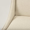 Kensington High-Back Dining Side Chair | Cream Fabric with Wood, Dining Chair by Mercana, 22.25" length x 23.25" width x 39.5" height thumbnail 11