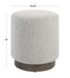 Avila Light Gray Ottoman, by Uttermost, 16" width x 18" height x 16" depth thumbnail 3