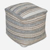 Mesick Handwoven Gray Pouf thumbnail 0