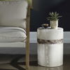 Comanche White Ceramic Garden Stool thumbnail 1
