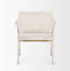 Topanga Open Back Dining Arm Chair | Cream Fabric with Blonde Wooden, Dining Chair by Mercana, 23" length x 23.25" width x 31.89" height thumbnail 6