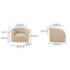 Thora Lounge Chair Beige, Accent Chair by Moe's Home, 39.25" width x 28.75" height x 35" depth thumbnail 8