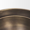 Tomiko Decorative Brass Finished Cast Aluminum Round Bowls, Decorative Bowl by Mercana, 11" length x 11" width x 4" height thumbnail 7