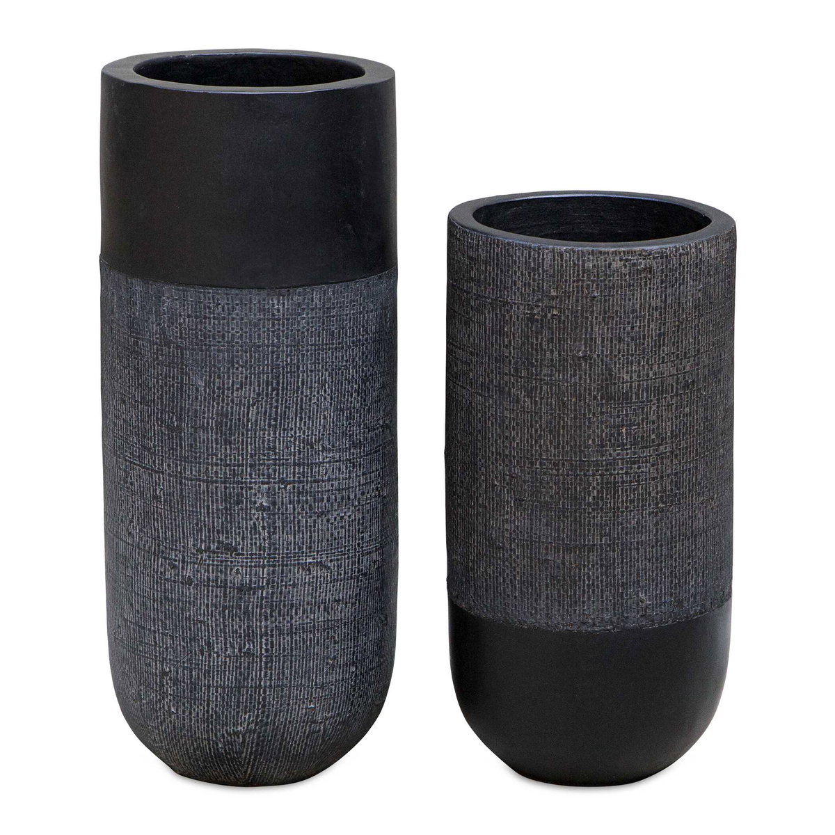 Woven Shadow Vases Set/2, by Uttermost, 6" width x 15.25" height x 6" depth View 1