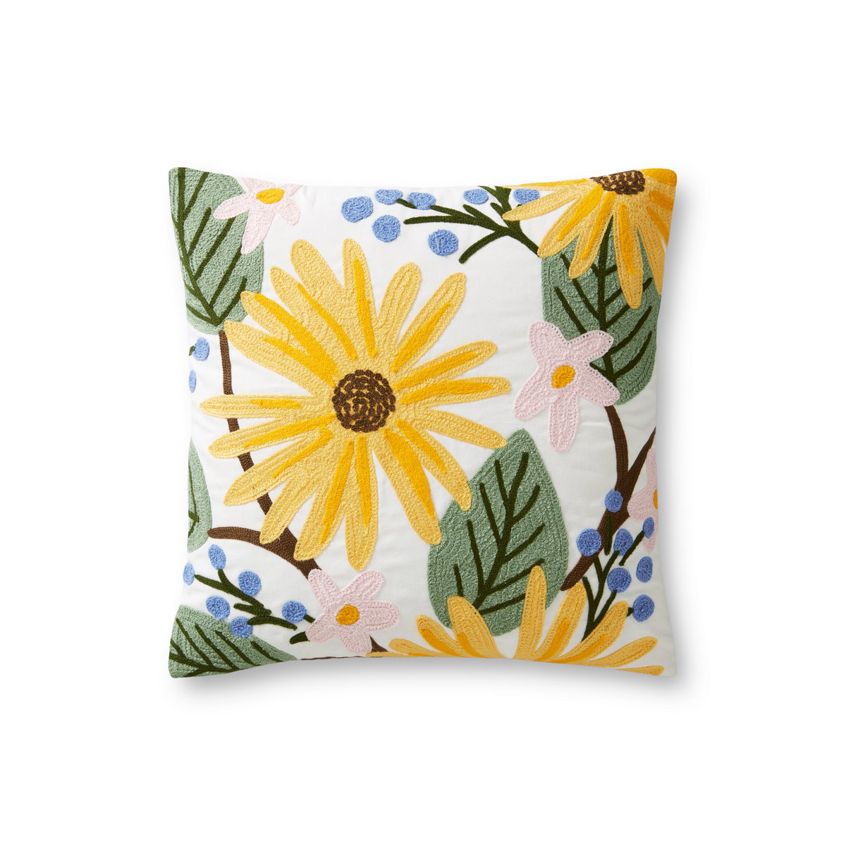 Rifle Paper Co. x Loloi Pillows Pillow, Decorative Pillow, 18" length x 18" width