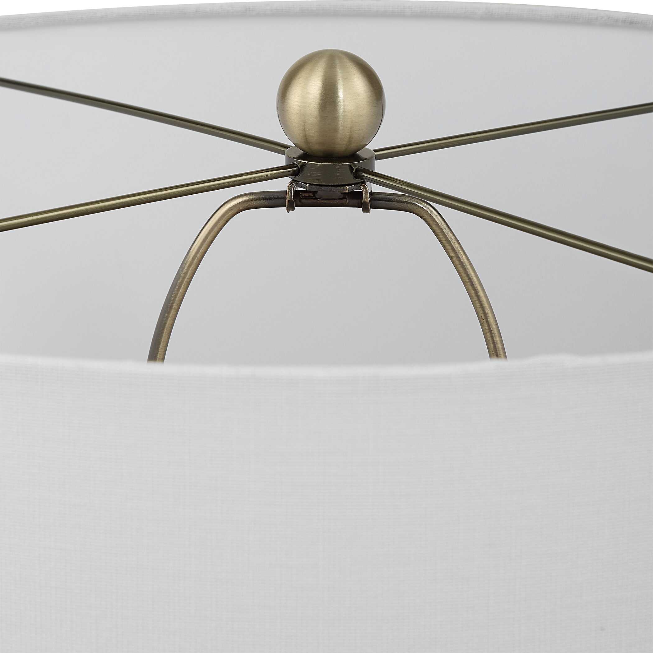 Graphite Ribbed Table Lamp, by Uttermost, 18" width x 24.5" height x 18" depth View 7