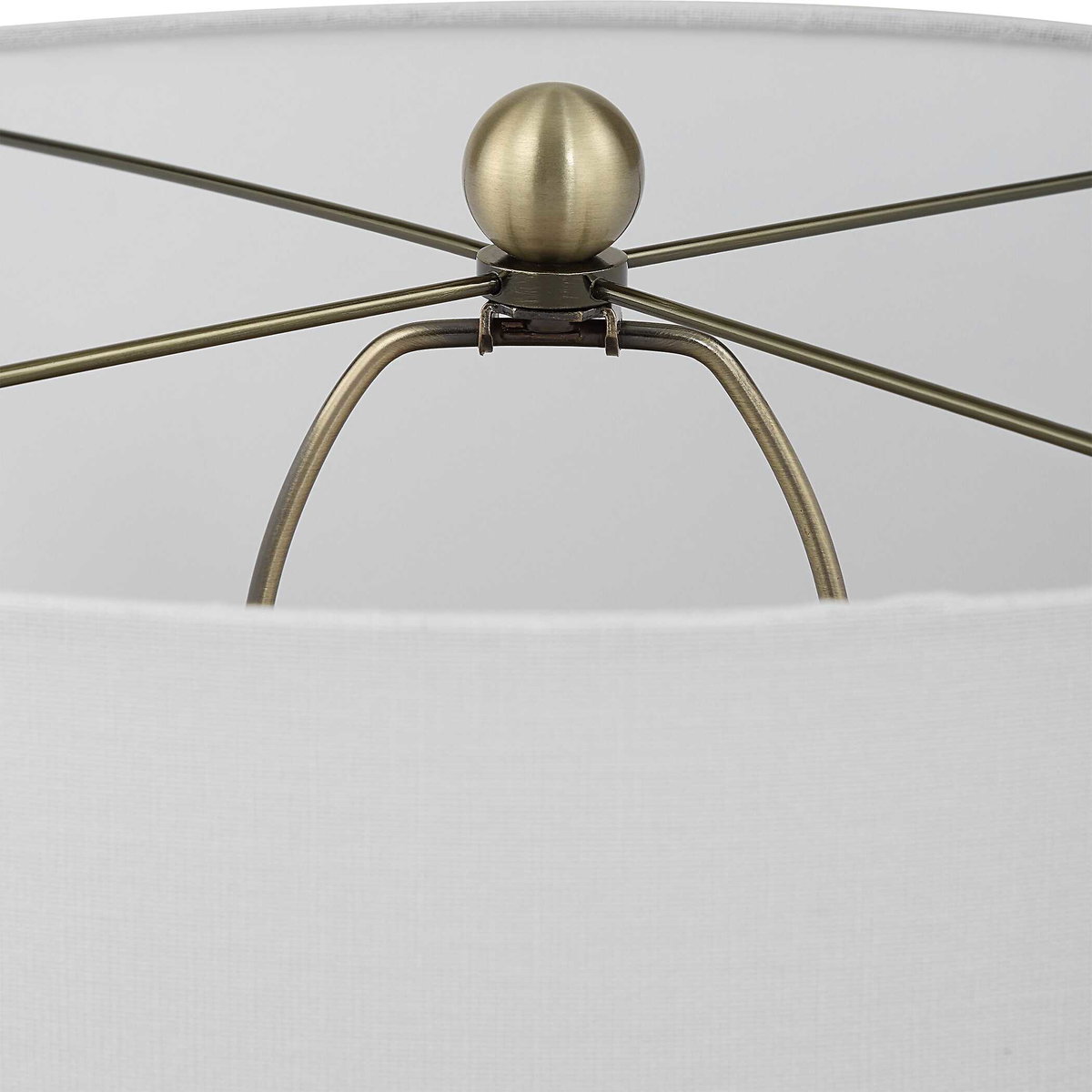 Graphite Ribbed Table Lamp, by Uttermost, 18" width x 24.5" height x 18" depth View 7