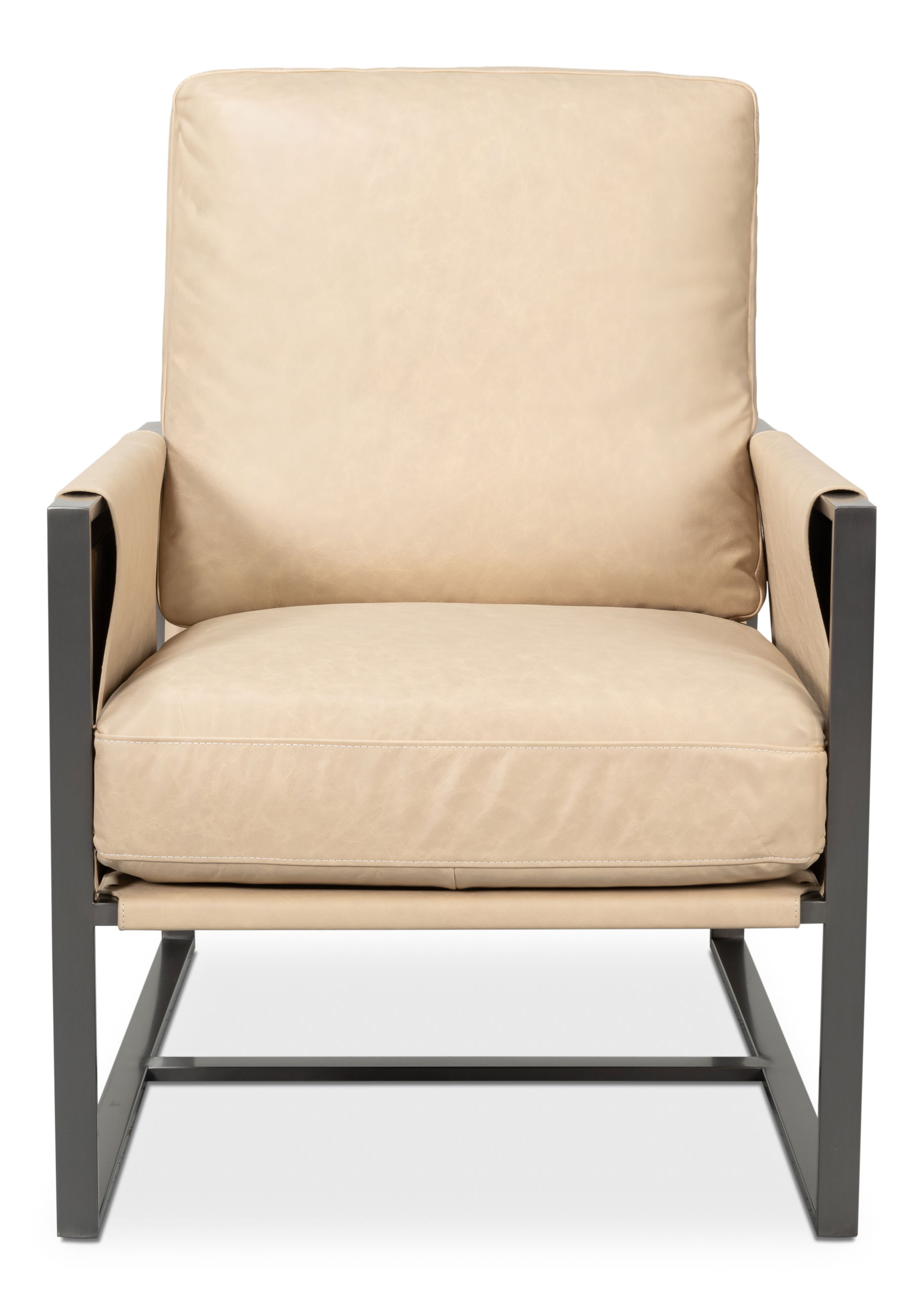 Edmonds Distilled Leather Chair,White large image 