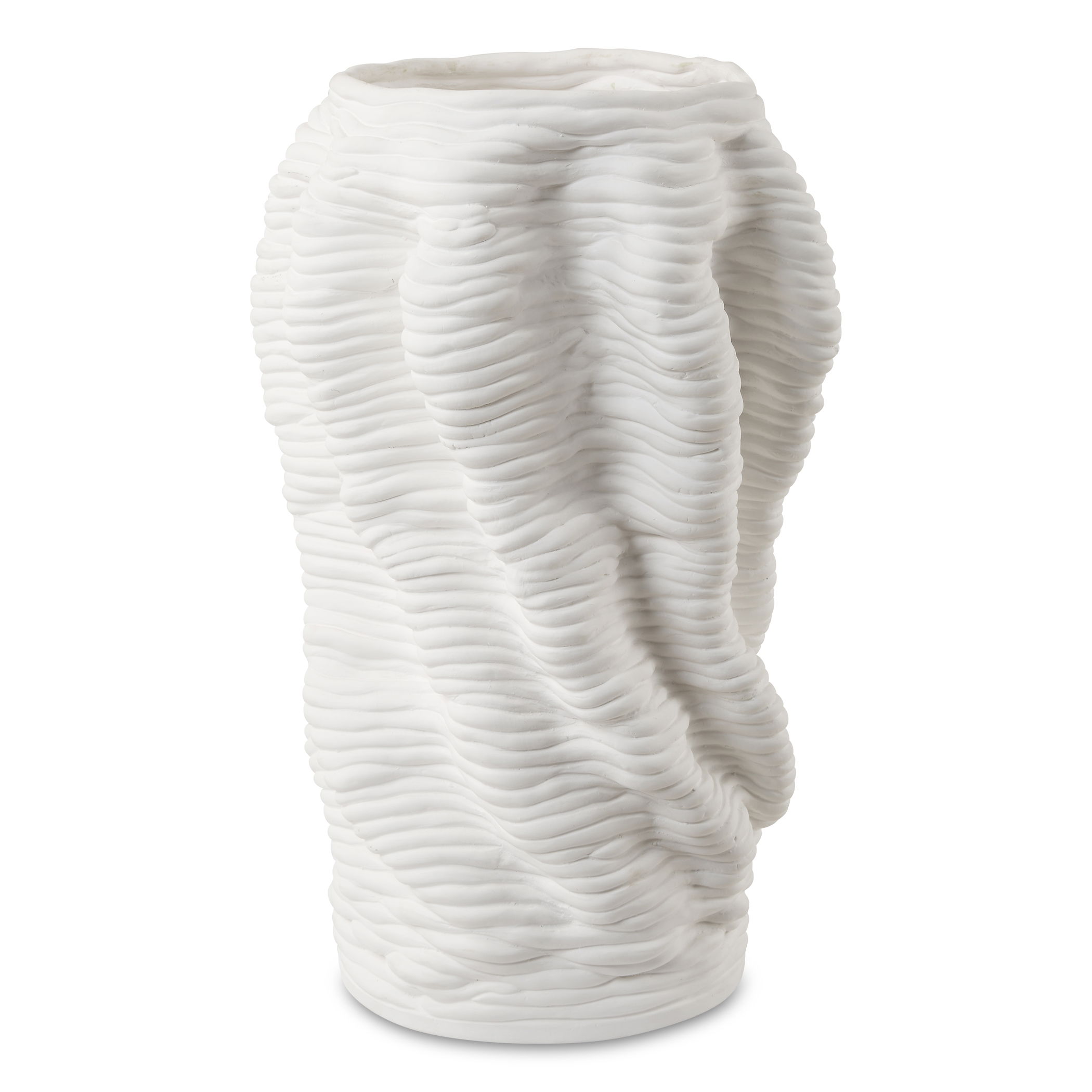 Stratified Matte White Vase large image 