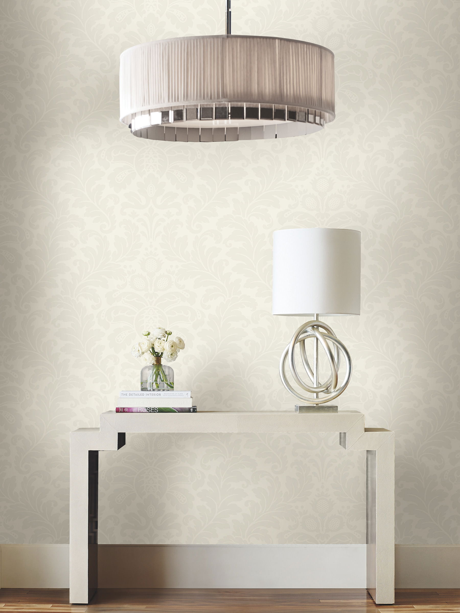 Modern Romance White Wallpaper large image 