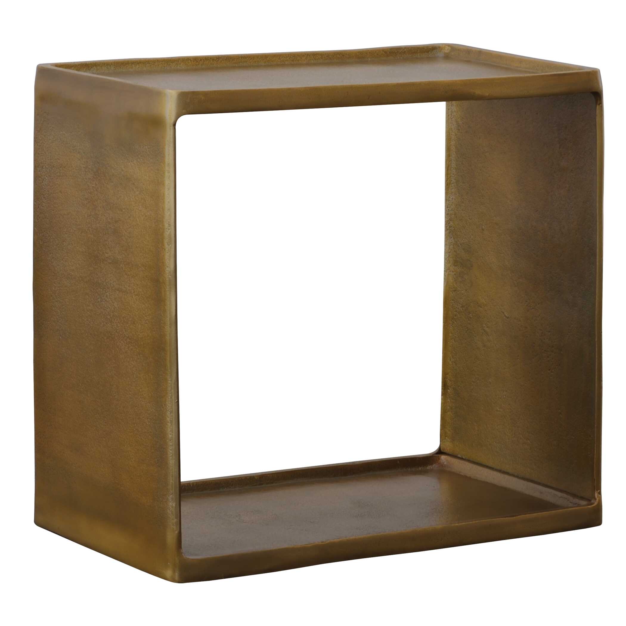 Derwent Antique Brass Side Table, Furniture by Uttermost, 20" width x 19" height x 12" depth View 4