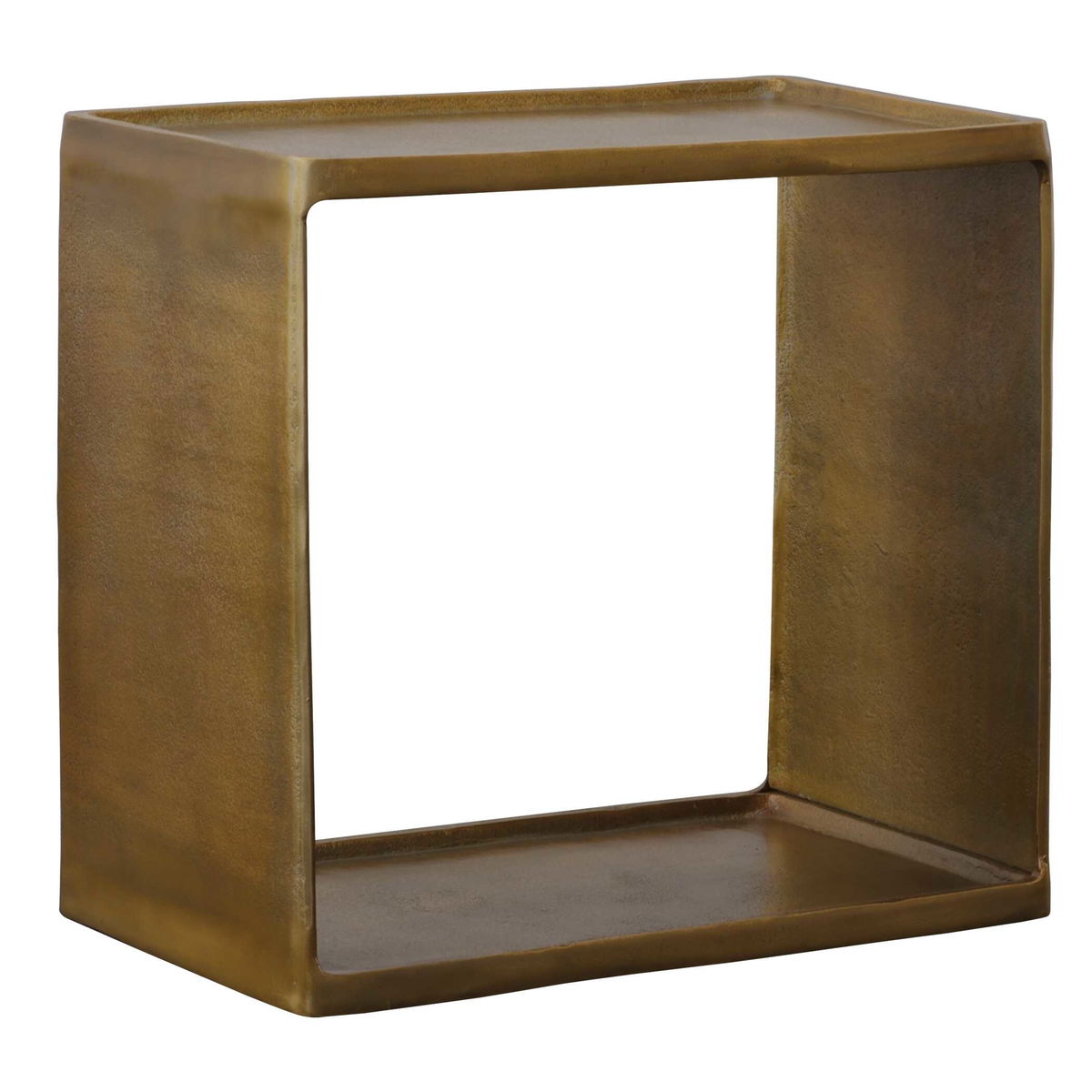 Derwent Antique Brass Side Table, Side & End Table by Uttermost, 20" width x 19" height x 12" depth View 4