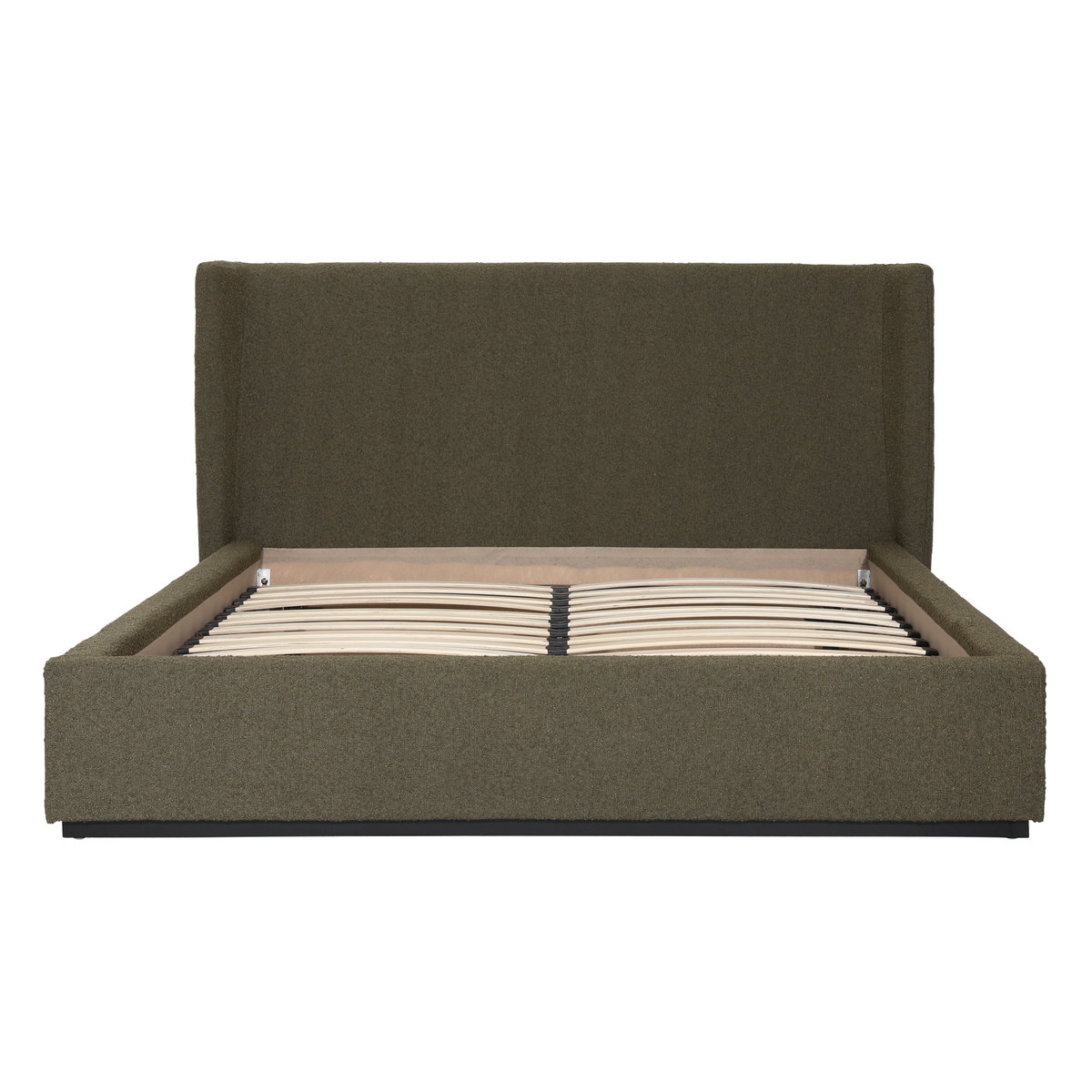 Tobias Bed Queen Olive, by Dovetail, 72" width x 40" height x 90" depth View 2