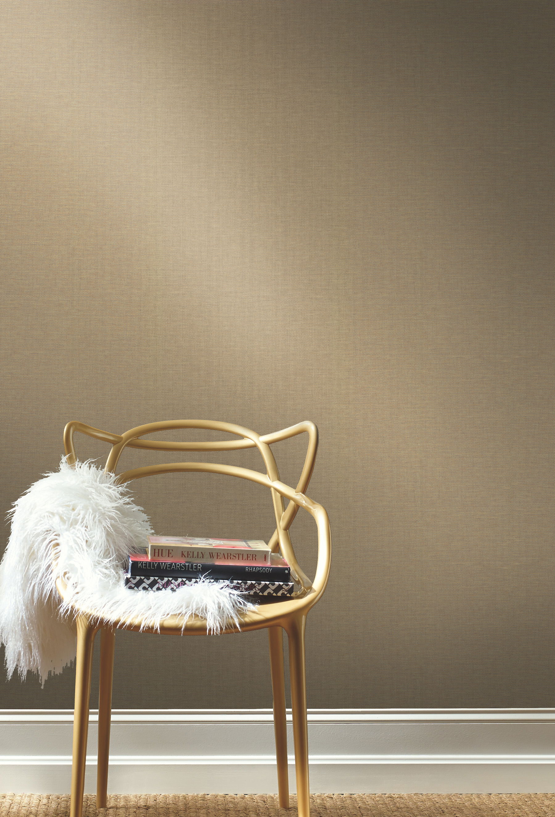 Woven Crosshatch White Wallpaper, by York Wall, 24' length x 3' width x 0.02" depth View 3