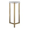 Pietra Carrara Marble Drink Table, Furniture by Uttermost, 10.62" width x 23" height x 10.12" depth thumbnail 4