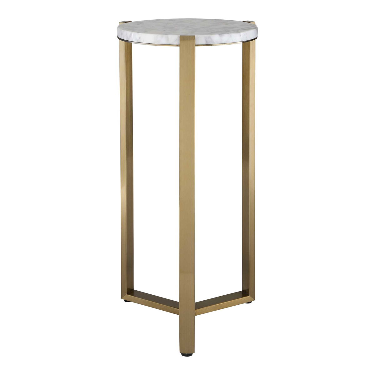 Pietra Carrara Marble Drink Table, Side & End Table by Uttermost, 10.62" width x 23" height x 10.12" depth View 4