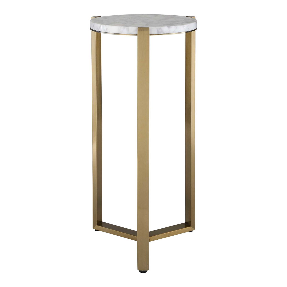 Pietra Carrara Marble Drink Table, Side & End Table by Uttermost, 10.62" width x 23" height x 10.12" depth View 4