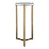 Pietra Carrara Marble Drink Table, Side & End Table by Uttermost, 10.62" width x 23" height x 10.12" depth thumbnail 4