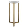 Pietra Carrara Marble Drink Table, Side & End Table by Uttermost, 10.62" width x 23" height x 10.12" depth thumbnail 4