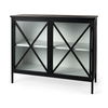 Aurelia Two Door Glass Cabinet, Cabinets & Chest by Mercana, 40.5" length x 16" width x 33" height thumbnail 1