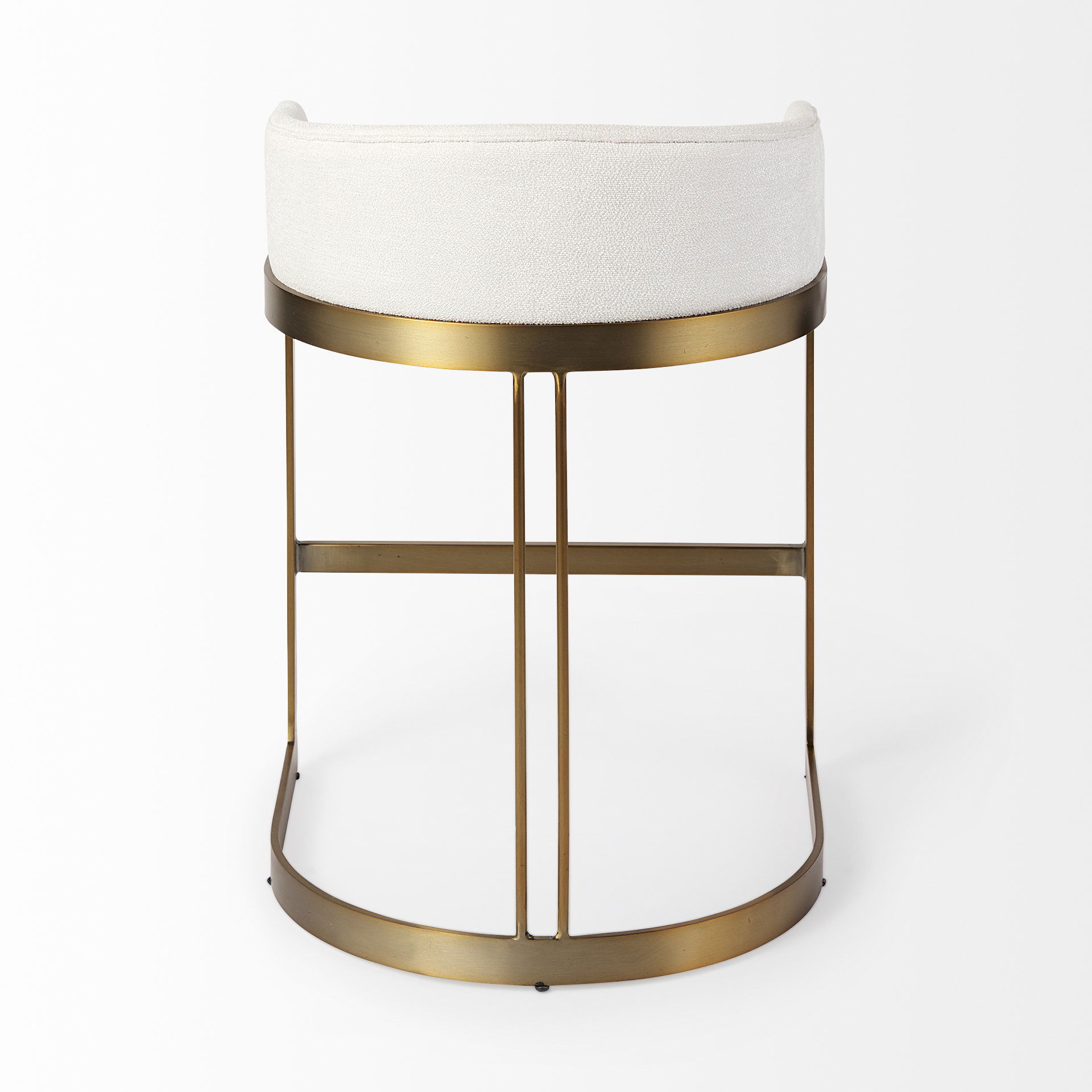 Hollyfield II Cream Fabric Seat with Gold Metal Base Counter Stool, Counter & Bar Stool by Mercana, 20.5" length x 19.7" width x 28.7" height View 7
