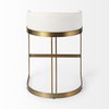Hollyfield Low Back 28.7in Seat Bar Stool | II Cream Fabric with Counter, Counter & Bar Stool by Mercana, 20.5" length x 19.7" width x 28.7" height thumbnail 9