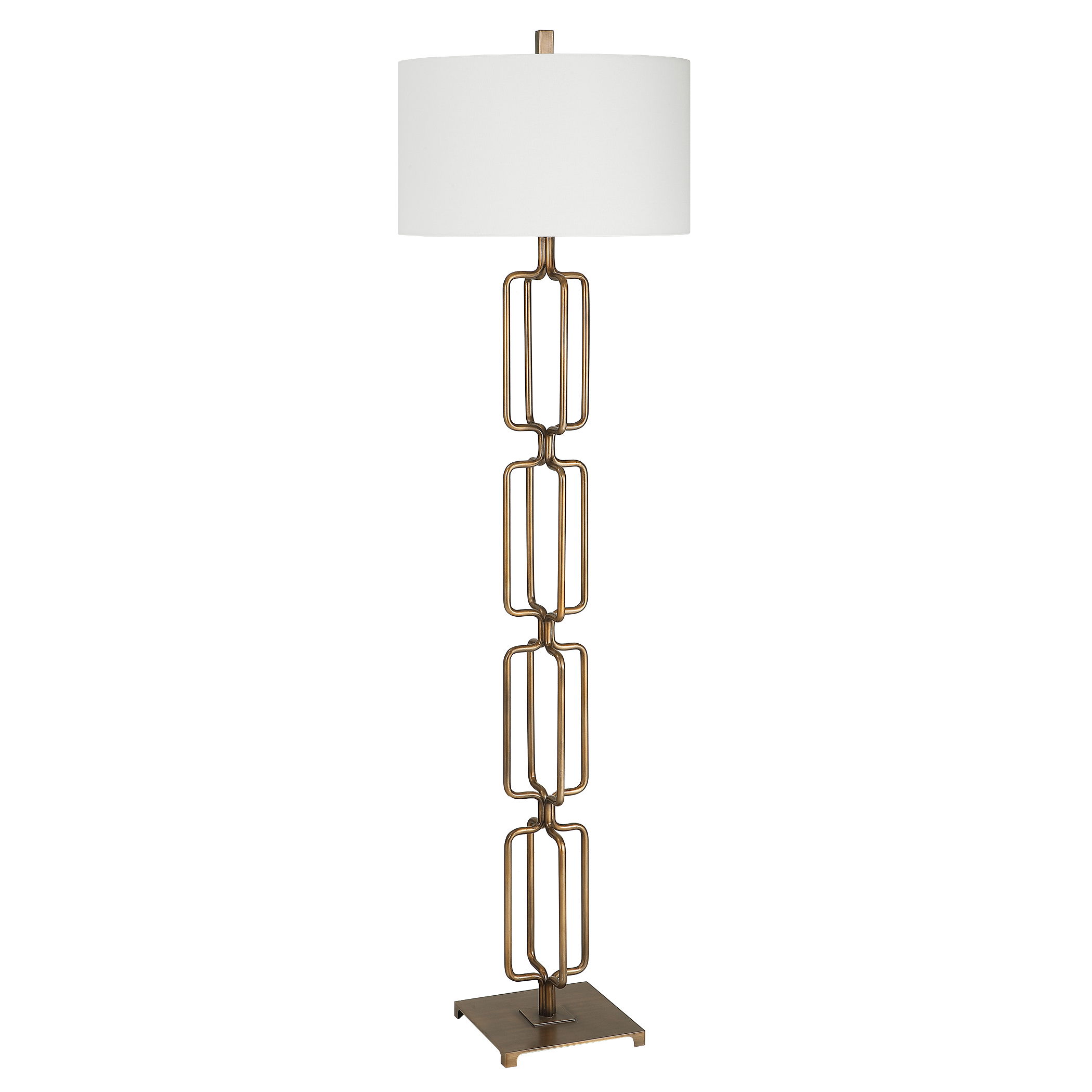 Link Brushed Gold Floor Lamp large image 