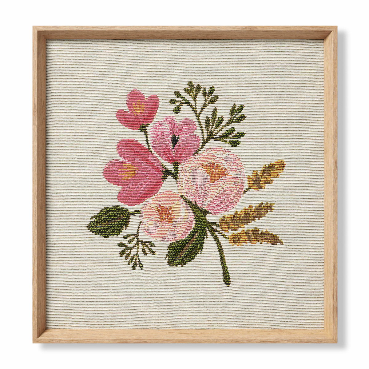 Rifle Paper Co. x Loloi Rose Botanical Wall Art, Wall Hanging, 21" length x 22" width View 1
