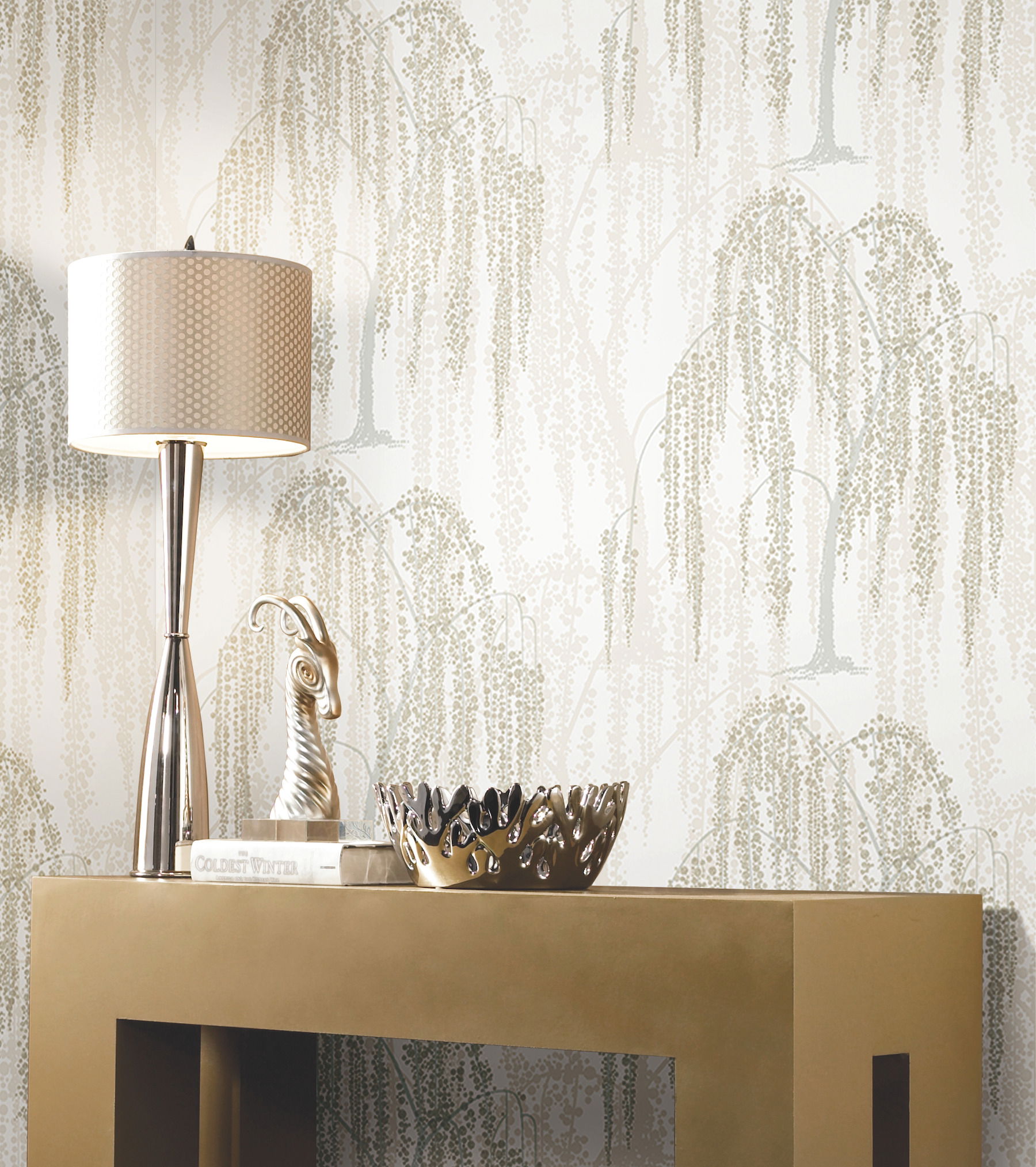 Willow Glow Neutral Wallpaper large image 