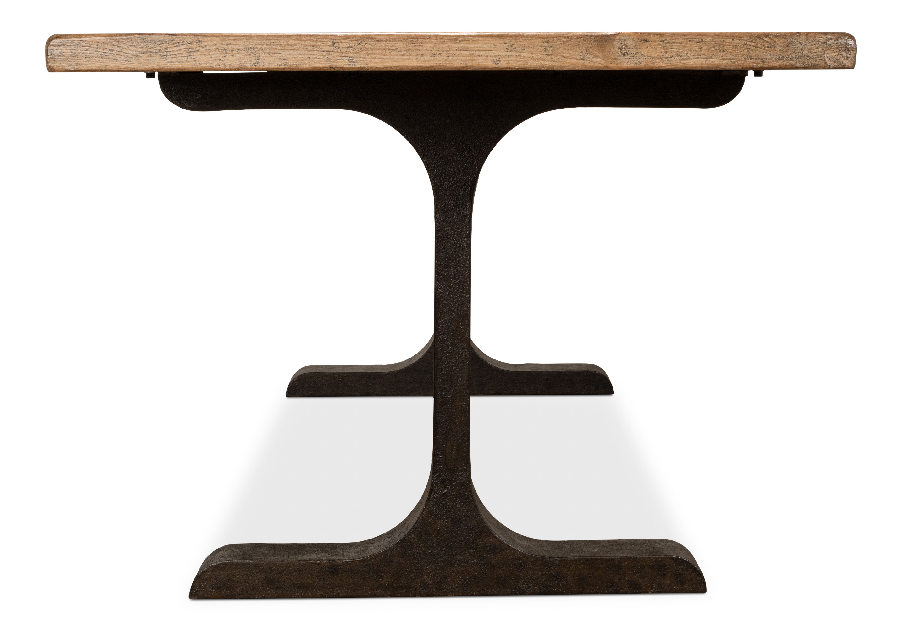 Decan Dining Table W/Iron Base, by Sarreid, 94" length x 37" width x 30" height View 4
