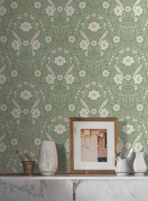 Colette Bright Green Wallpaper