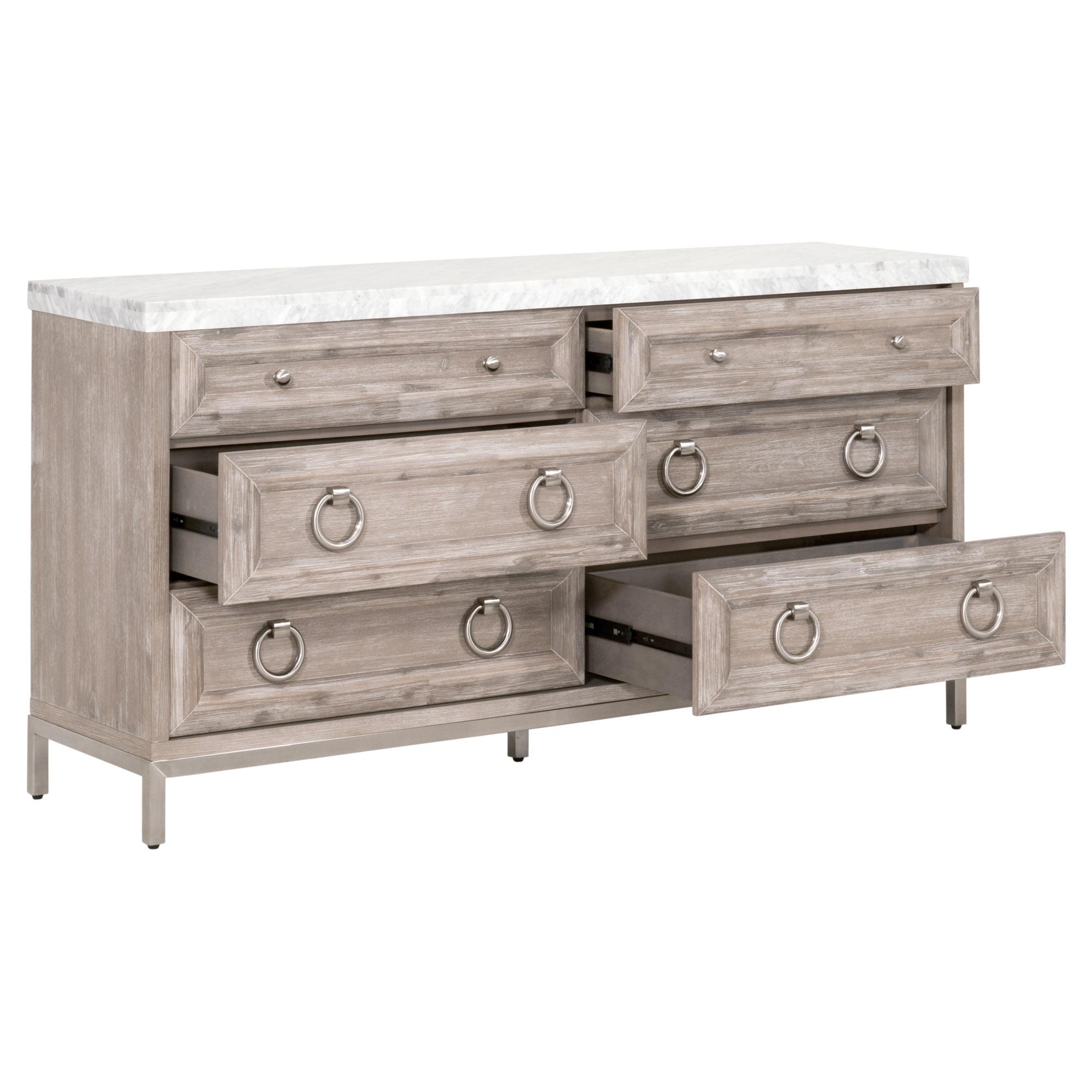 Azure Carrera 6-Drawer Double Dresser, by Essentials for Living, 71" width x 37" height x 19" depth View 4