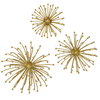 Aga Gold Metal Wall Decor Set/3, Art by Uttermost, 11.25" width x 7.5" height x 11.25" depth thumbnail 1