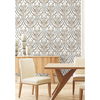 Calluna White & Taupe Metallic Wallpaper thumbnail 1