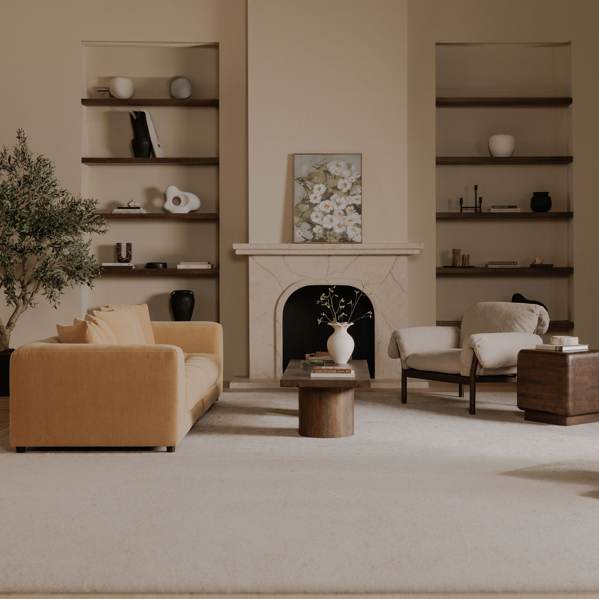 Hadley Coffee Table Warm Brown, by Moe's Home, 60" width x 16" height x 24" depth View 8